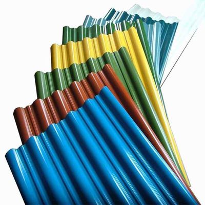 Высокая прочность YUANHAO BGW 34 гофрированные предварительно окрашенные цветные кровельные плитки PPGI оцинкованные